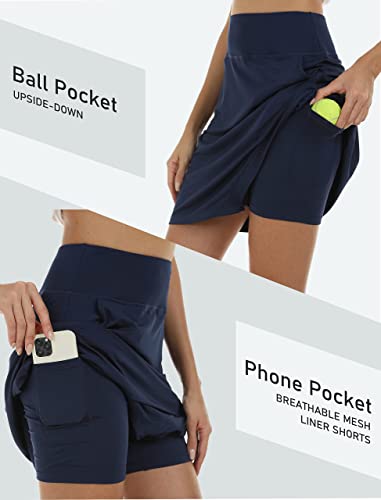 MoFiz Women's Pleated Tennis Skirt with Pockets