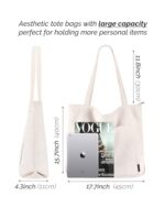 Prite Corduroy Tote Bag for Women with Zipper-Beige