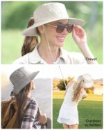 FURTALK Women Sun Hat with Ponytail Hole, UPF 50+