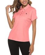 YSENTO Womens Short Sleeve Polo Sports Golf Shirt