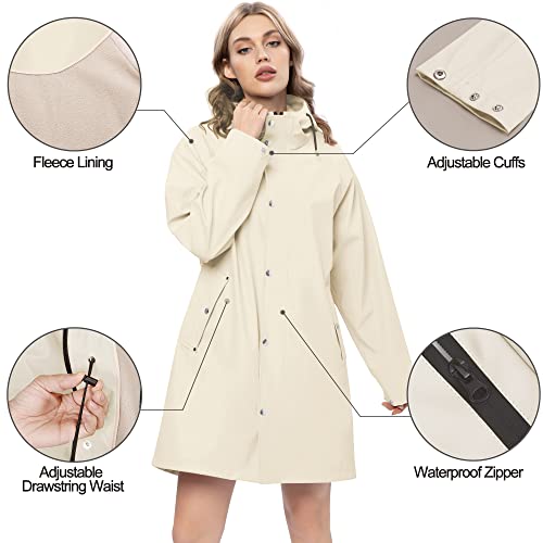 UNIQUEBELLA Women's Waterproof Breathable Raincoat