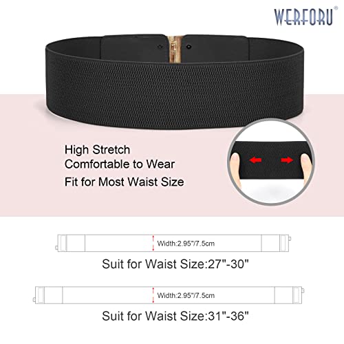 WERFORU Women's Elastic Vintage Stretchy Belt for Dresses