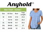 Anyhold Women's Summer Petal Sleeve Pleated Blouse