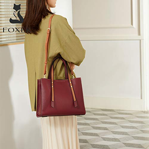 FOXER Genuine Leather Women's Satchel Handbag