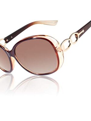 CGID Women's Polarised Retro Oversized UV400 Sunglasses