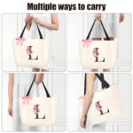 Vavabox Personalized Bridesmaid Tote Bag, Waterproof, Beige, L