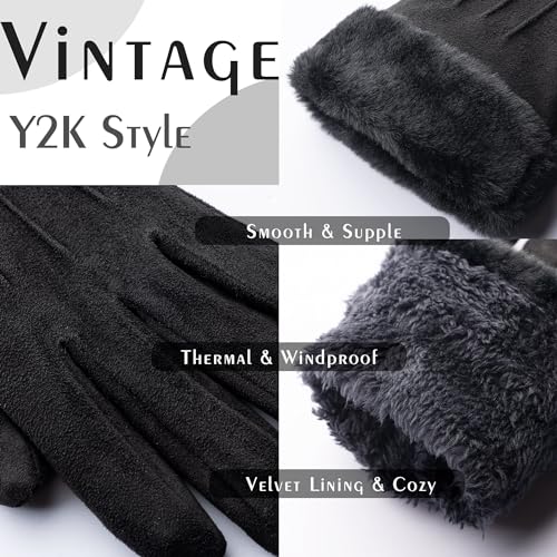 Vagasi Women Touch Screen Winter Gloves - Fleece Lined
