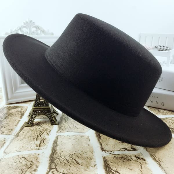 Bamboopack Black Fedora Hat for Party, Cosplay, Wedding