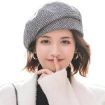 WANYI Vintage Korean Style Women's Winter Beret Hat