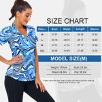 Syphiby Women's Short Sleeve Polo 1/4 Zip Up Sports Top