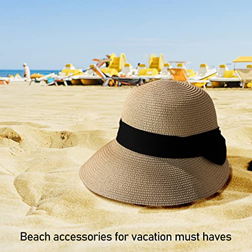 Airmoon Women's UV Protection Foldable Straw Beach Hat