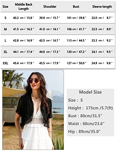 Aottori Women Bolero Shrug Chiffon Cropped Cardigan