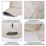 BLURBE Women's High Ponytail Baseball Caps - Cotton Adjustable