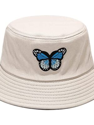 XYIYI Embroidery Cotton Bucket Hat for Women Girls