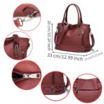 Aileese Women's PU Satchel Crossbody Handbag with Strap