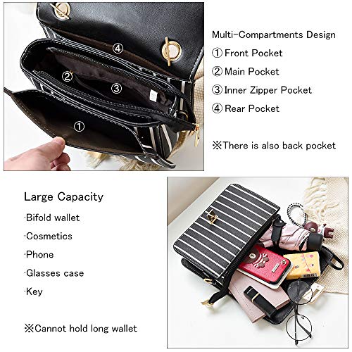 zhongningyifeng Leather Crossbody Shoulder Bag for Women