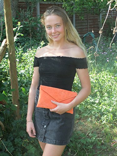 LONI Faux Suede Clutch/Shoulder Bag - Handmade UK