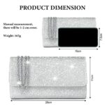 OSDUE Glitter Envelope Clutch with Detachable Chain Strap
