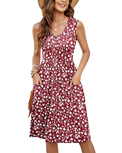 MOLERANI Sleeveless V Neck Midi Sundress with Pockets
