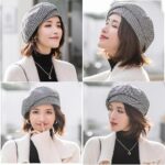WANYI Vintage Korean Style Women's Winter Beret Hat