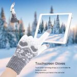 Women Touchscreen Winter Gloves - Grey, One Size