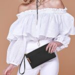 TIESOME Women's Leather Double Zipper Wristlet Wallet