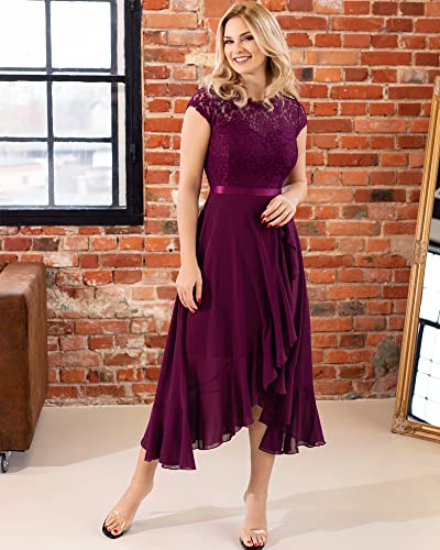 MIUSOL Women's Elegant Floral Lace Maxi Dress