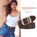 JASGOOD 2 Packs Women Leather Belts for Jeans Fashion