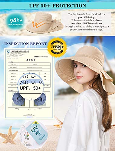 Comhats Wide Brim UV Protection Cotton Sun Hat for Women