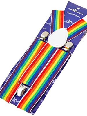 Rainbow Suspenders for Adults - Adjustable Y Back