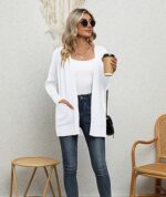 Yommay Women's Loose Casual Lightweight V-neck Cardigan