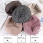 WANYI Vintage Korean Style Women's Winter Beret Hat