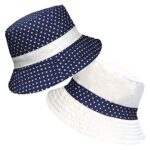 TOSKATOK® UPF 50+ Reversible Cotton Polka Dot Sun Hat