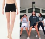 4How Women's High Waisted Yoga Gym Shorts Black