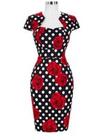 GRACE KARIN Vintage Pencil Work Dress Short Sleeve