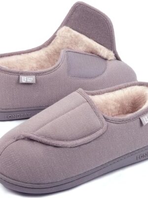 LongBay Women's Wide Fit Memory Foam Slippers