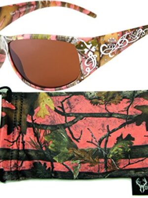 Hornz Pink & Purple Camo Polarised Sunglasses + Pouch