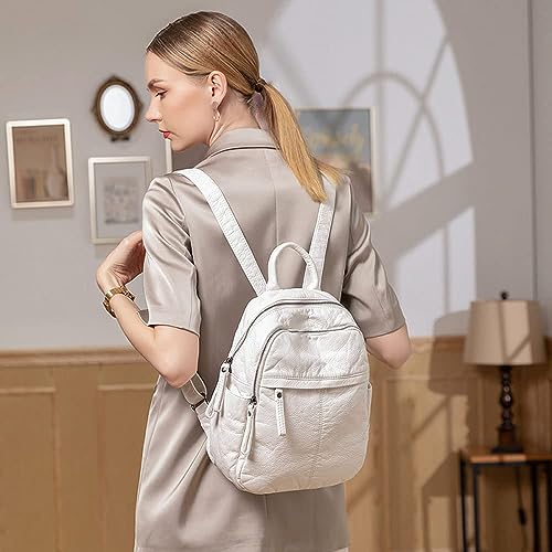 Women Soft PU Leather Small Backpack Fashion Daypack