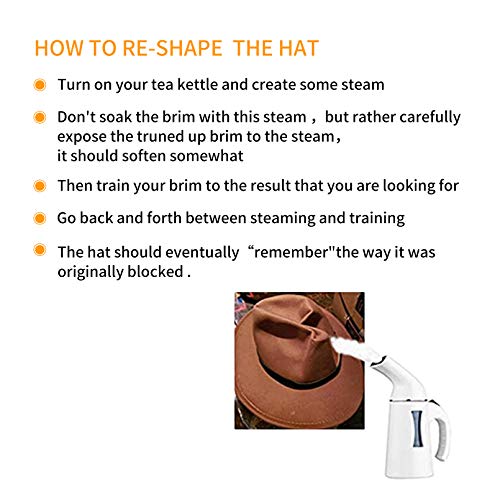GEMVIE Wide Brim Fedora Hat for Men & Women
