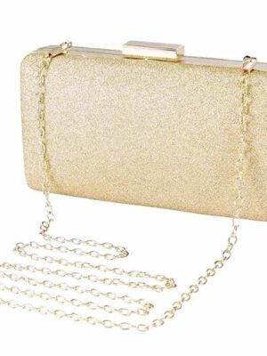 BAIGIO Gold Glitter Clutch for Women - Evening/Party Bag