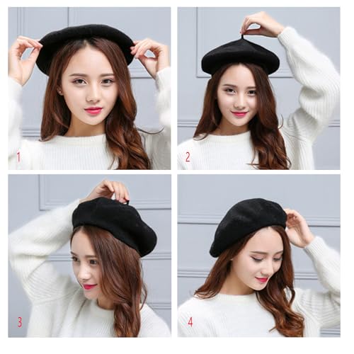 AWOCAN Classic French Beret Hat for Men and Women