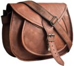 Rustic Town Leather Crossbody Satchel Bag for Women