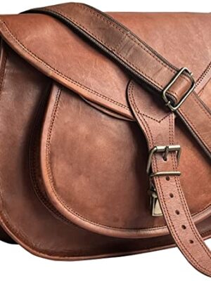 Rustic Town Leather Crossbody Satchel Bag for Women