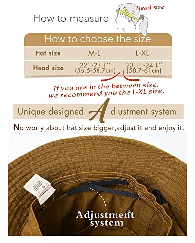 FURTALK Unisex Cotton Bucket Hat for Travel