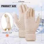 4 Pairs Women's Winter Touch Screen Fleece Gloves