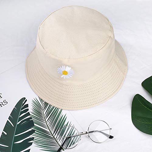 MaoXinTek Reversible Cotton Daisy Sun Hat 56-58cm