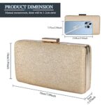 BAIGIO Gold Glitter Clutch for Women - Evening/Party Bag
