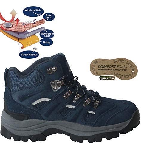 Women's Waterproof Leather Hiking Boots, EU Sizes 35-41