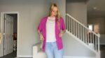 Wiwclo Women Lake Blue Short Sleeve Kimono Cardigan