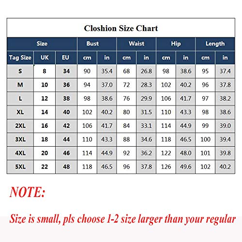 Closhion Women's Plus Size Chiffon Party Midi Dress